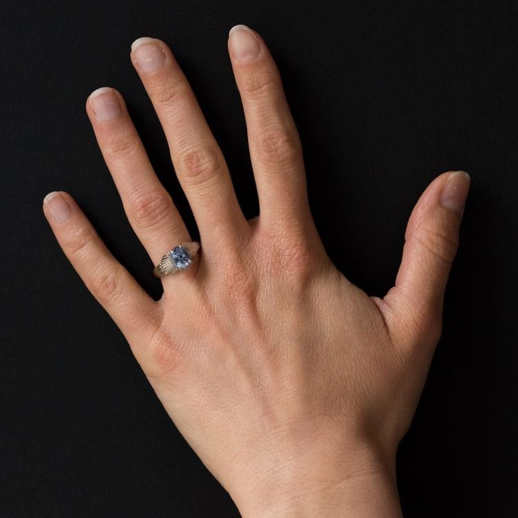 Vintage Sapphire Platinum Ring