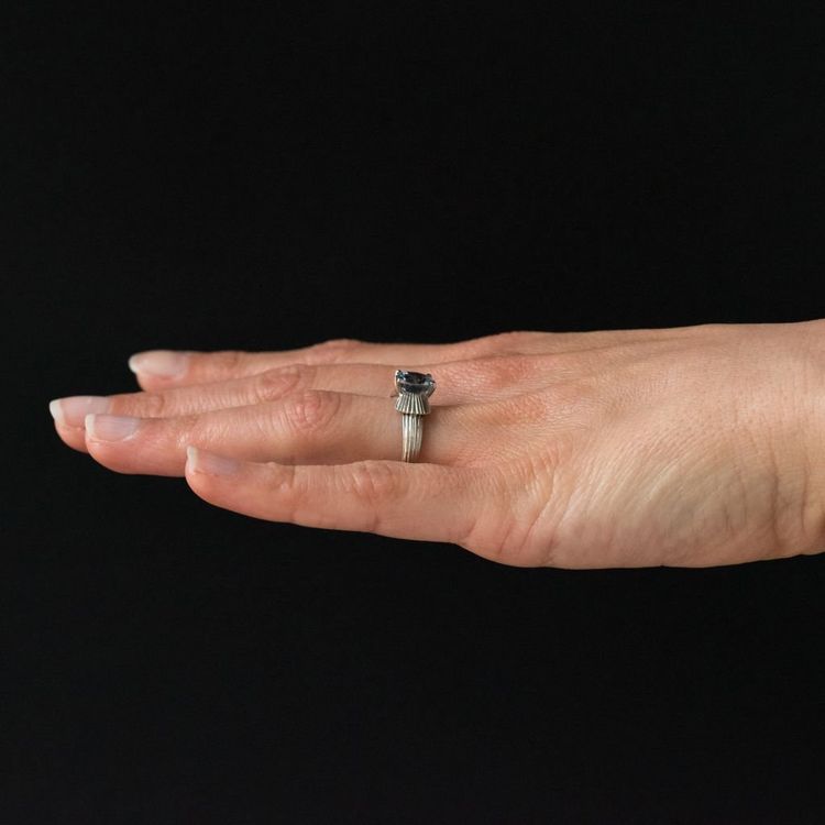 Vintage Sapphire Platinum Ring