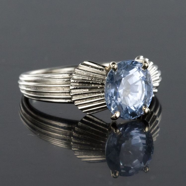 Vintage Sapphire Platinum Ring