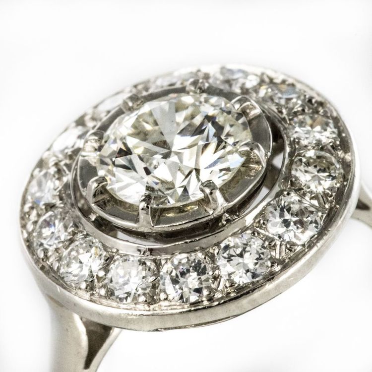Bague Ronde Diamants Art Déco