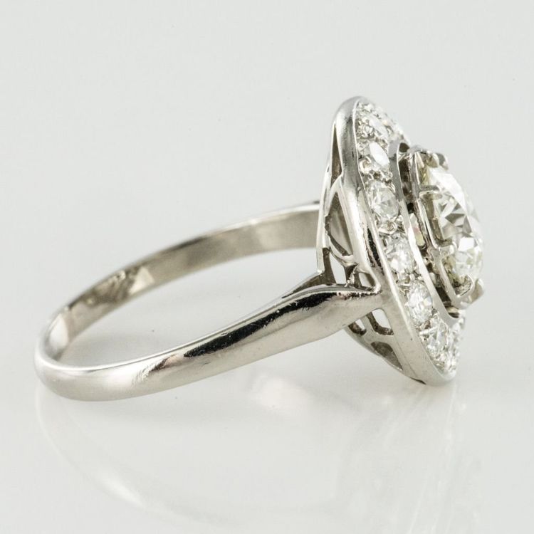 Bague Ronde Diamants Art Déco