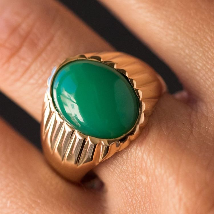 Bague Chrysoprase Chevalière