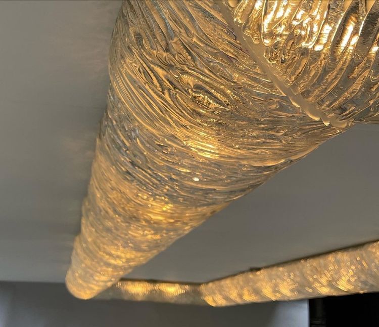 Murano Glass Ceiling Chandelier, Barovier, Circa 1950