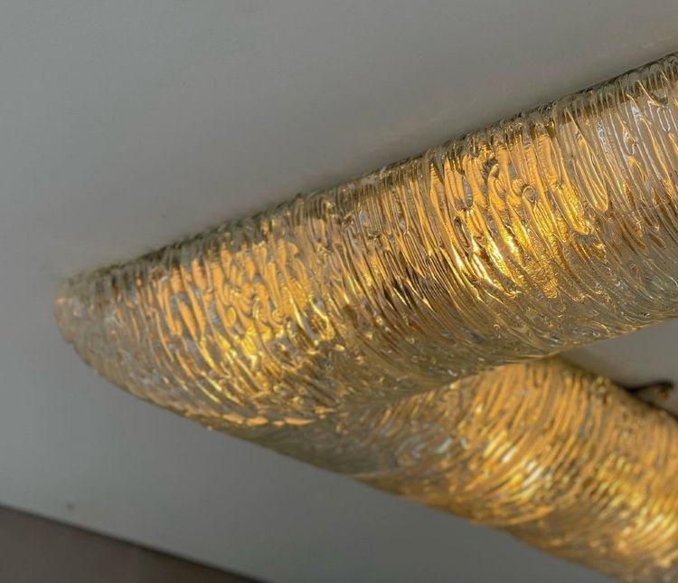 Murano Glass Ceiling Chandelier, Barovier, Circa 1950