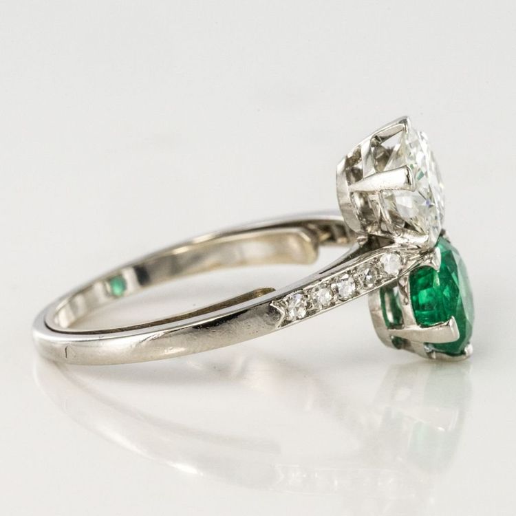 Ring Du Und Ich Smaragd Und Diamanten