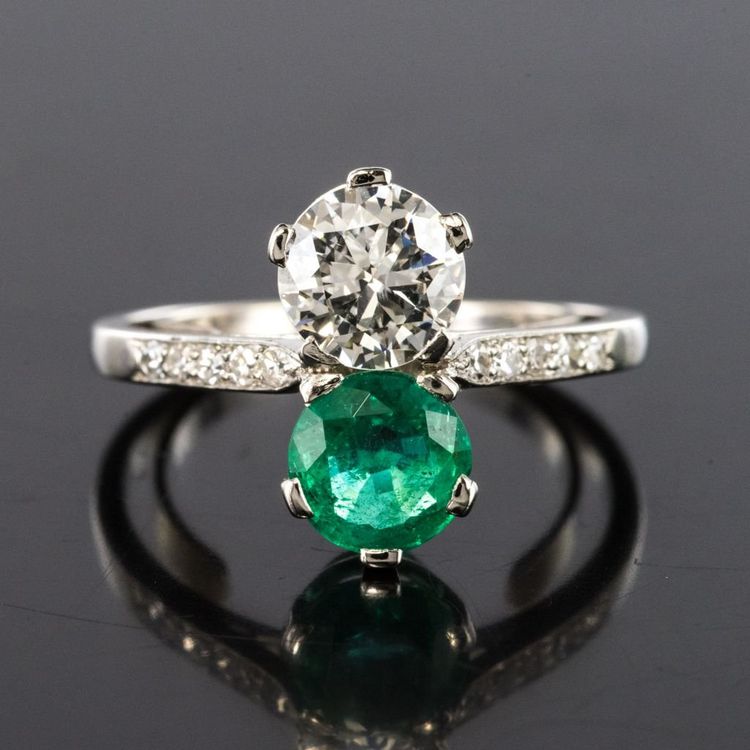 Ring Du Und Ich Smaragd Und Diamanten