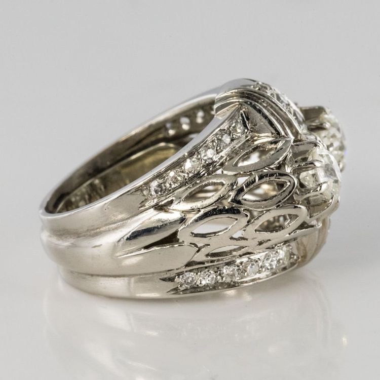 Bague Platine Diamants Art Déco