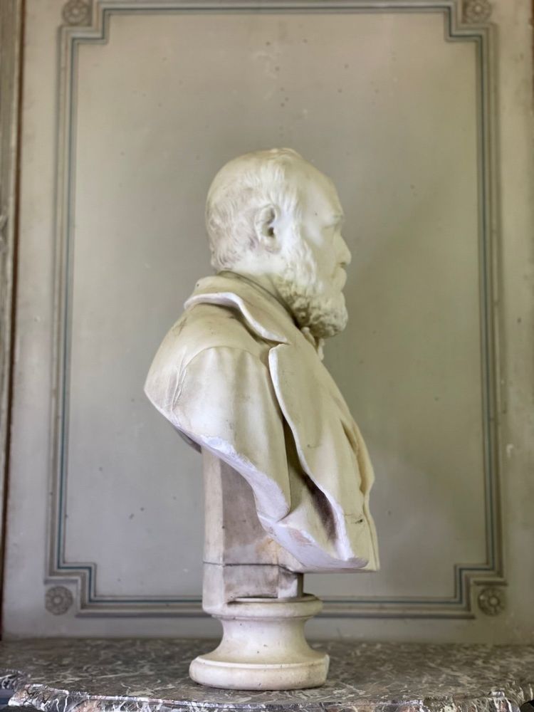 Carrara Marble Bust Signed And Dated Argenti Giosue 1886