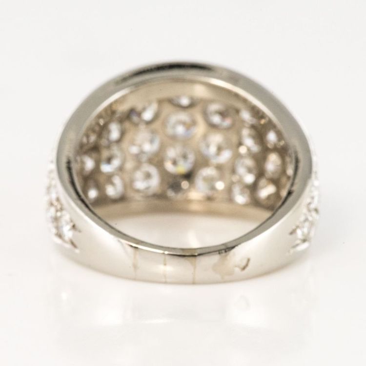 Bague Jonc Platine Diamants