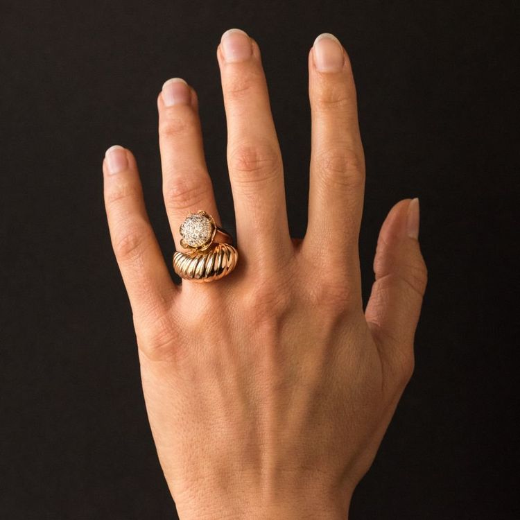  Gold And Diamond Couture Ring