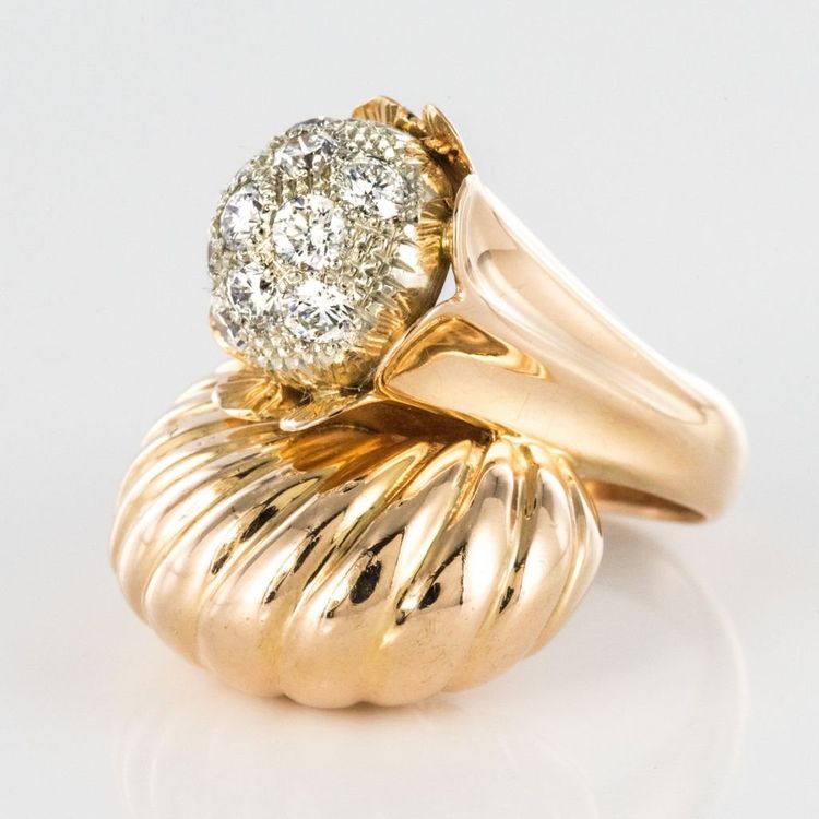  Gold And Diamond Couture Ring