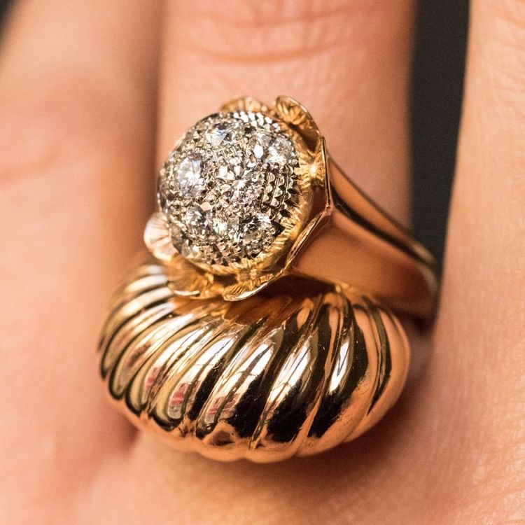  Gold And Diamond Couture Ring