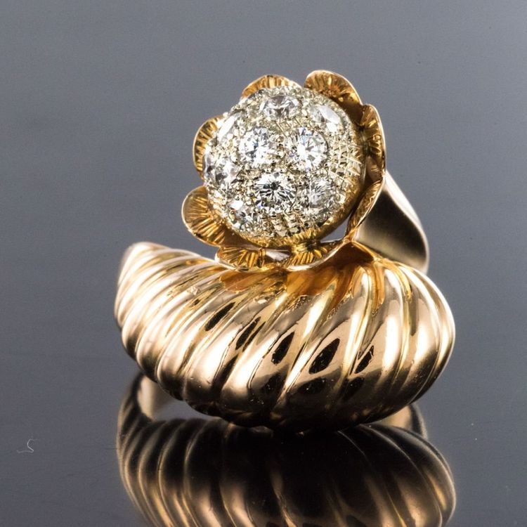  Gold And Diamond Couture Ring