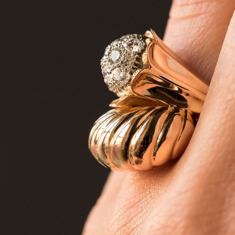  Gold And Diamond Couture Ring