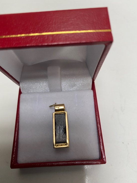 PENDENTIF OR ÉBÈNE DIAMANTS 