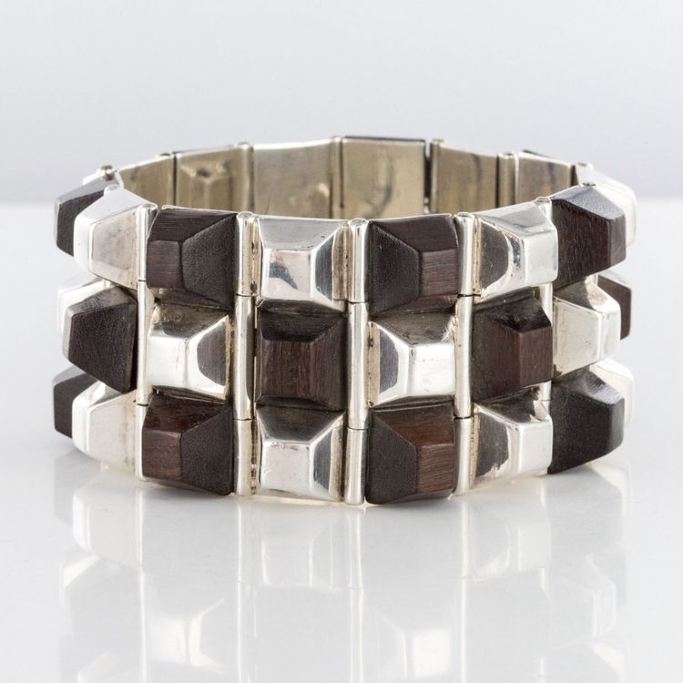 Silber Und Rosenholz Armband