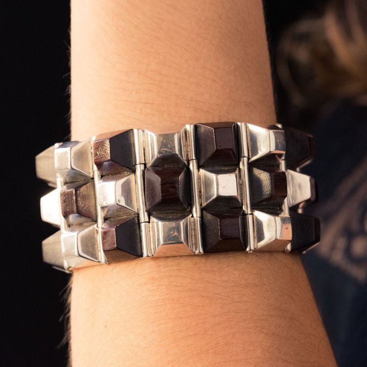 Silber Und Rosenholz Armband