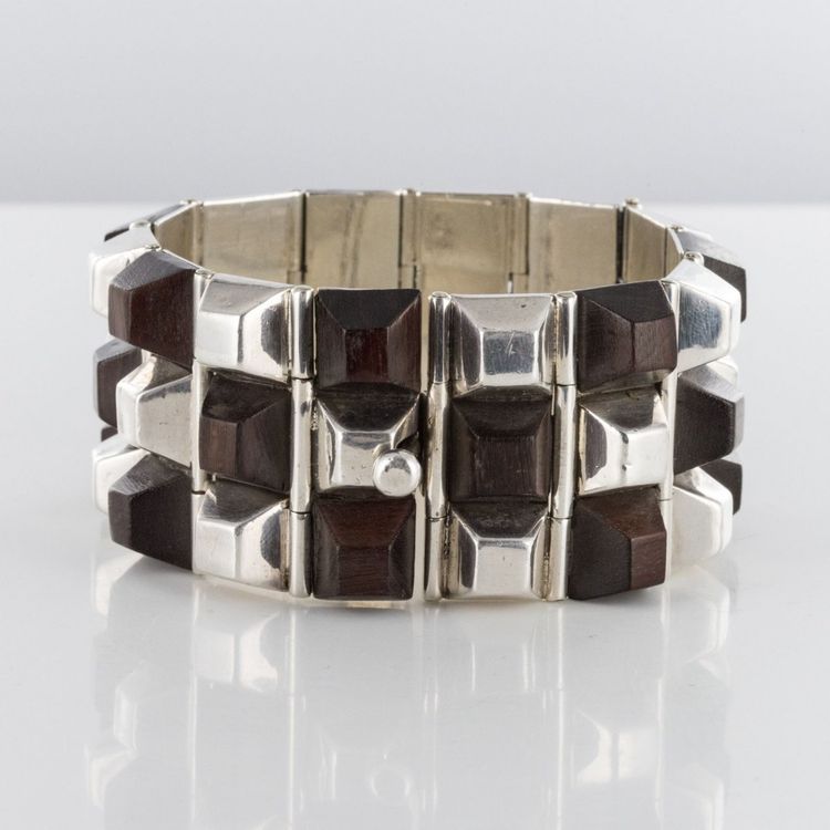 Silber Und Rosenholz Armband