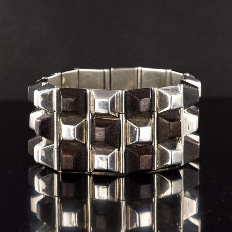 Silber Und Rosenholz Armband