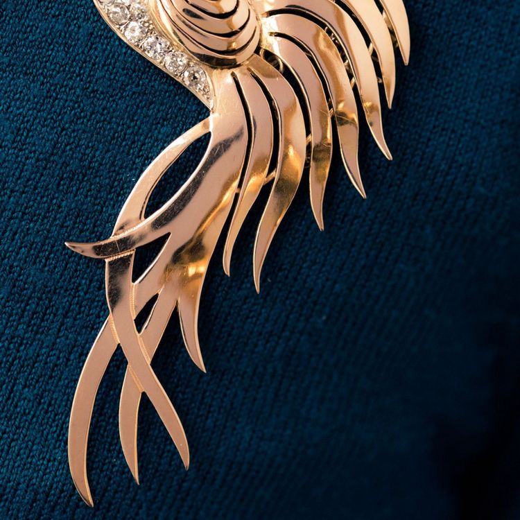 Spilla con diamanti Oiseau De Paradis
