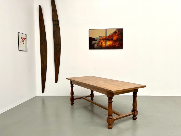 Oak and cherry table - 70s