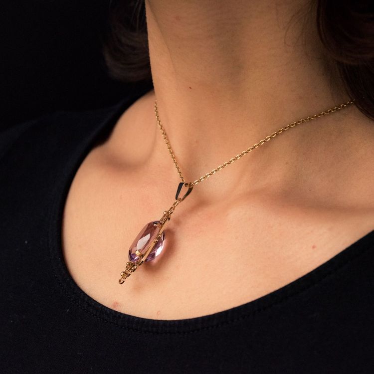 Pendentif Améthyste Or Rose
