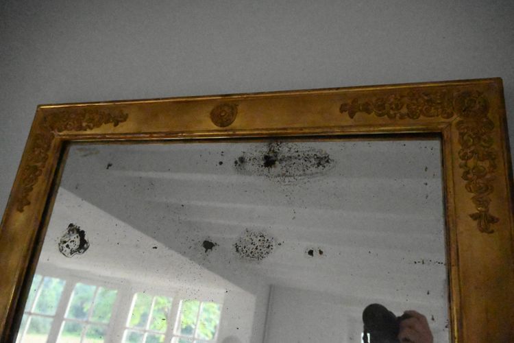 19th century Empire giltwood mirror