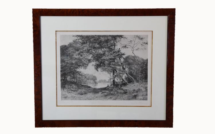 Tancrède Abraham (136-1895)  Paysage d'Anjou