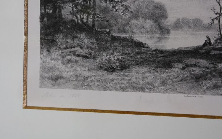 Tancrède Abraham (136-1895)  Paysage d'Anjou