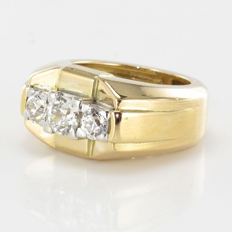 Bague Tank Jonc 3 Diamants