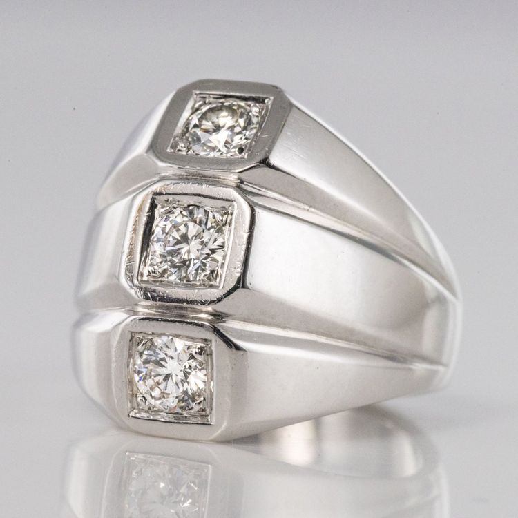 Ring Weißgold Diamant Modernist