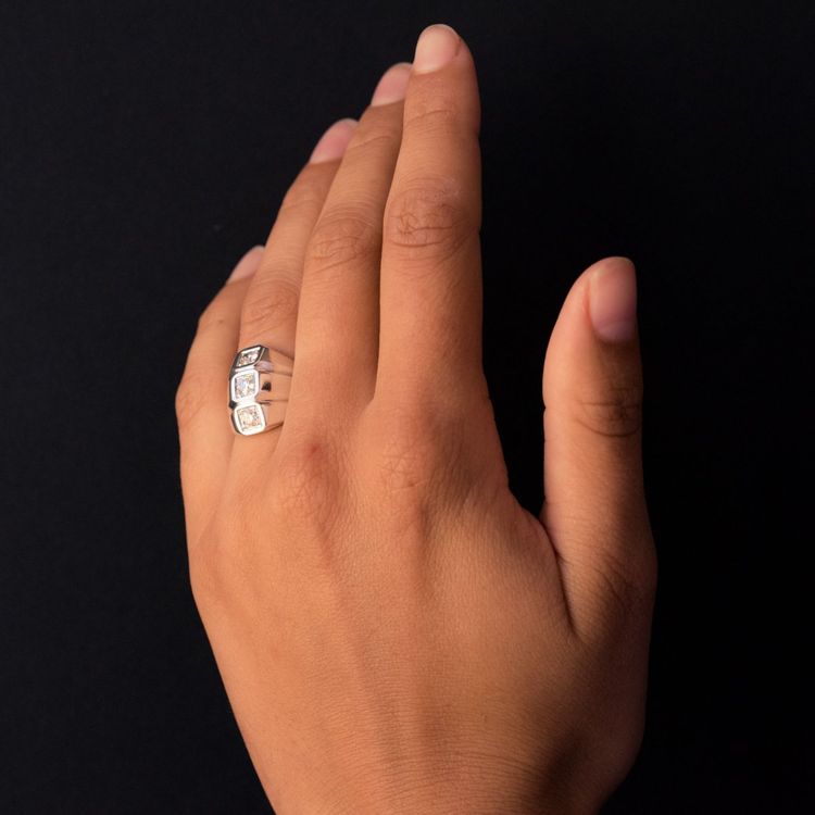 Ring Weißgold Diamant Modernist