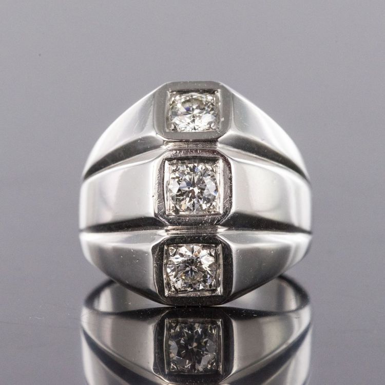Ring Weißgold Diamant Modernist