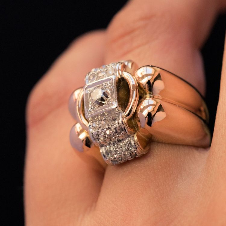 Ring Tank Larges Godrons And Diamonds