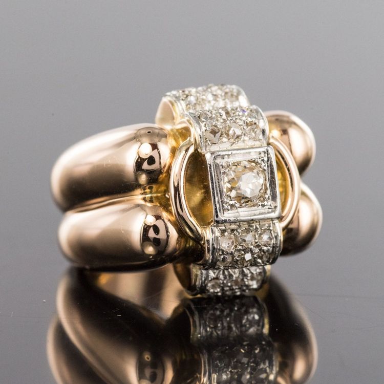 Ring Tank Larges Godrons And Diamonds