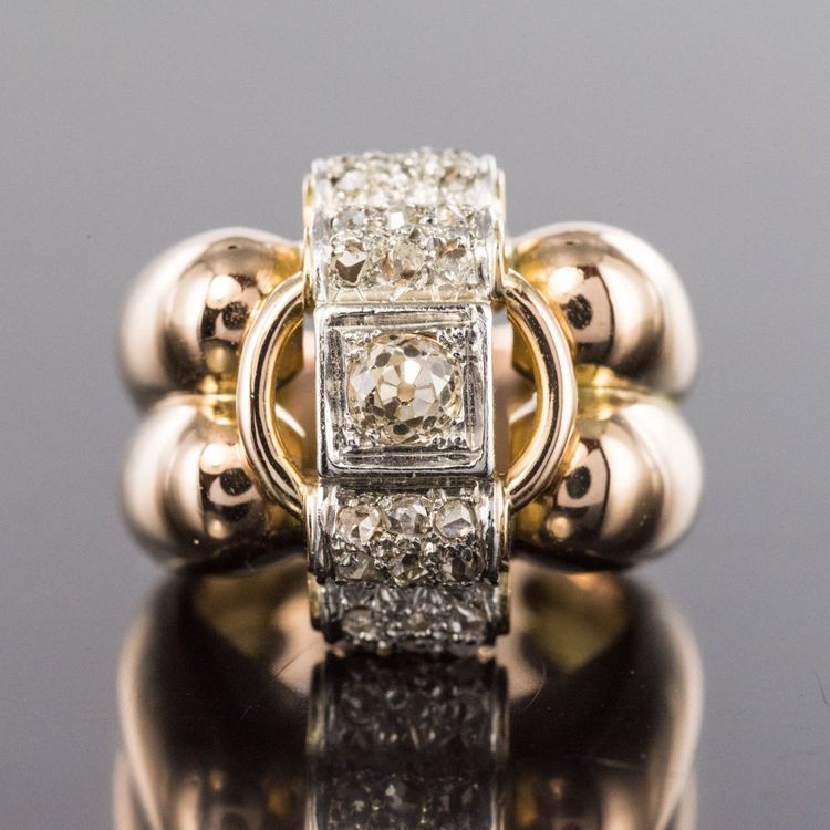 Ring Tank Larges Godrons And Diamonds