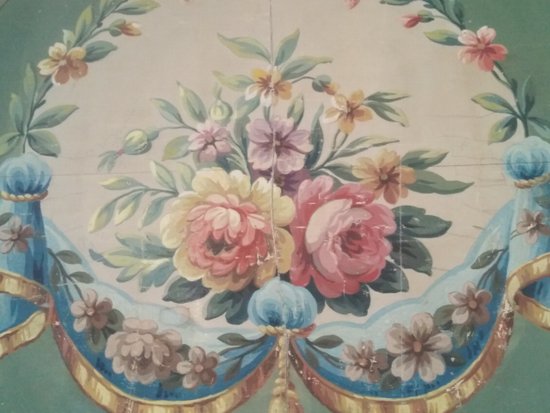 Gobelinkarton: Blumenvorhänge (1)