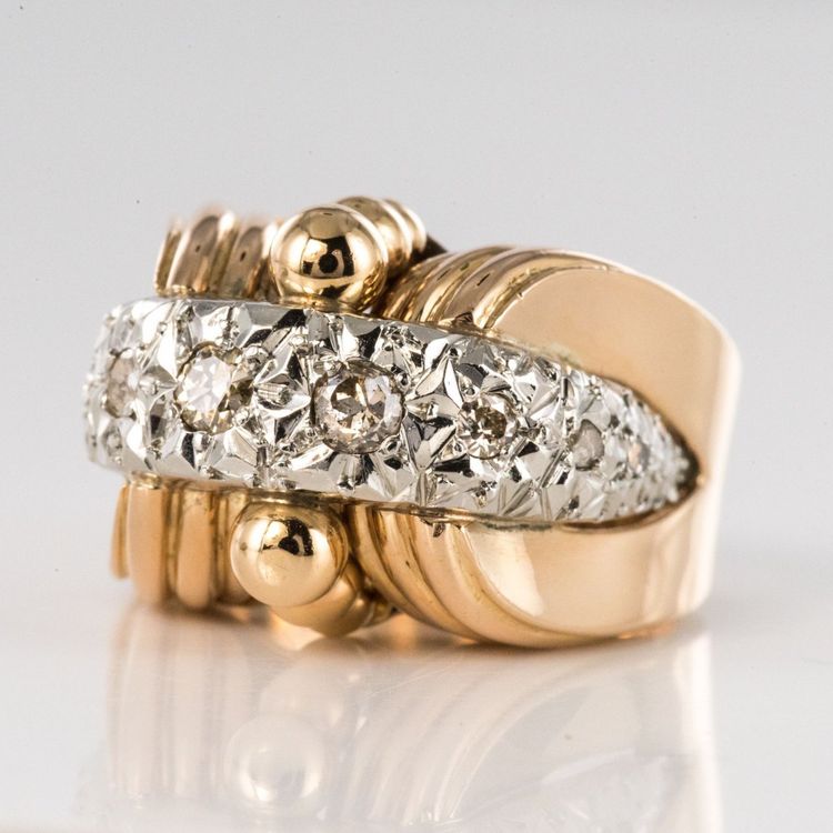 Bague Rétro Ancienne Diamants