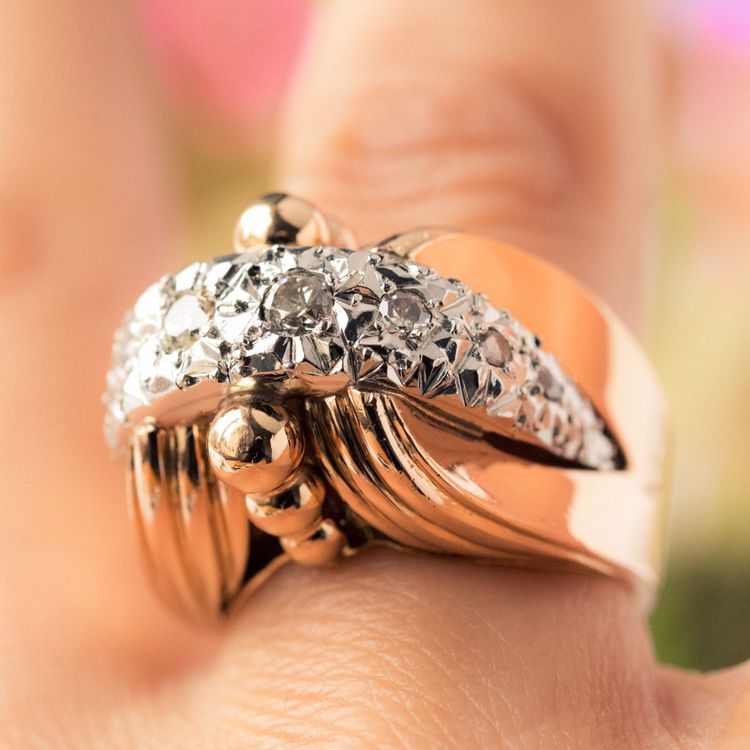 Bague Rétro Ancienne Diamants