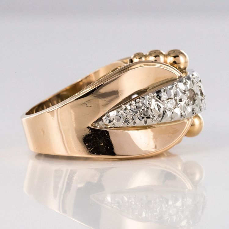 Bague Rétro Ancienne Diamants