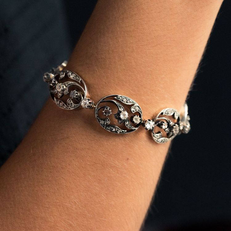 Antique Rose Cut Diamond Bracelet
