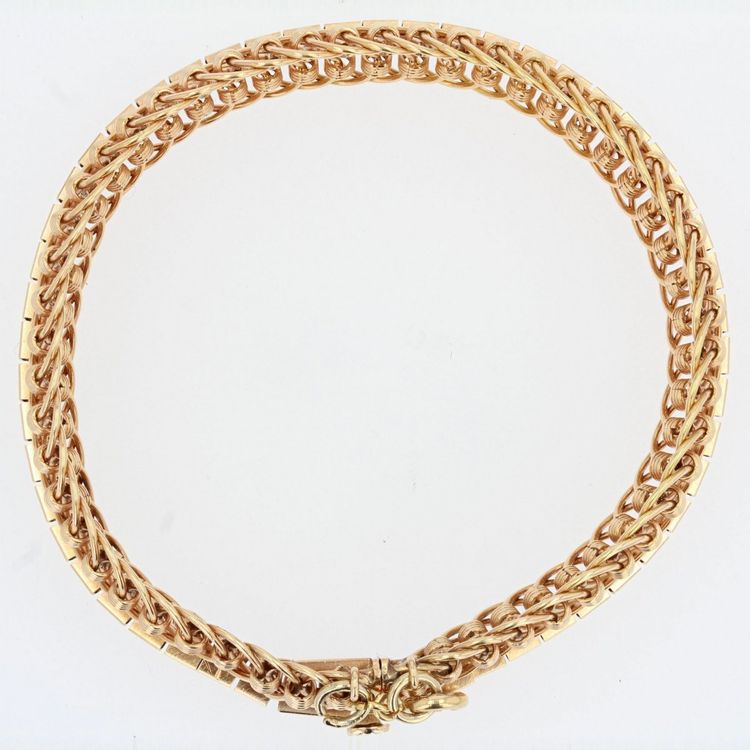 Bracelet Mailles Articulées Or Jaune
