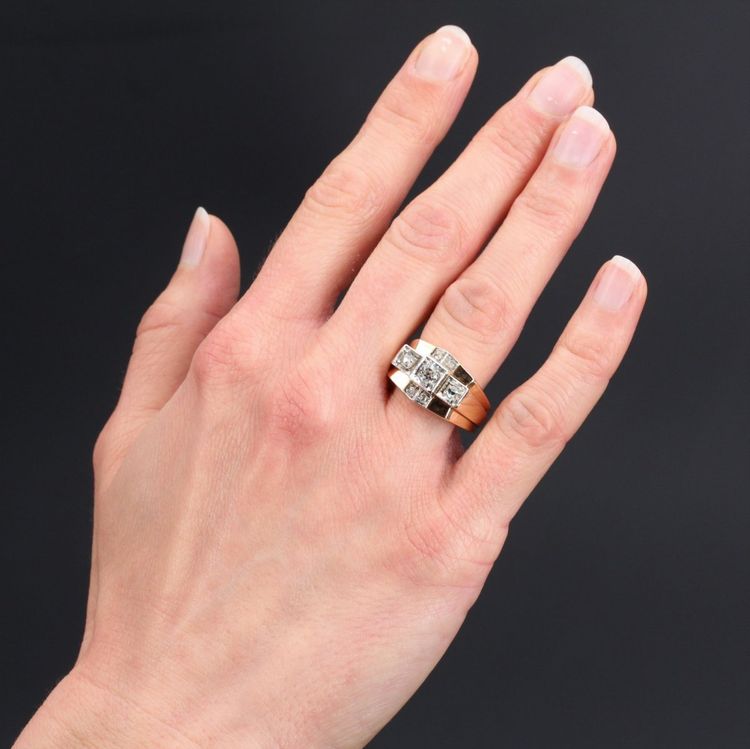 Tank Diamond Bridge Ring