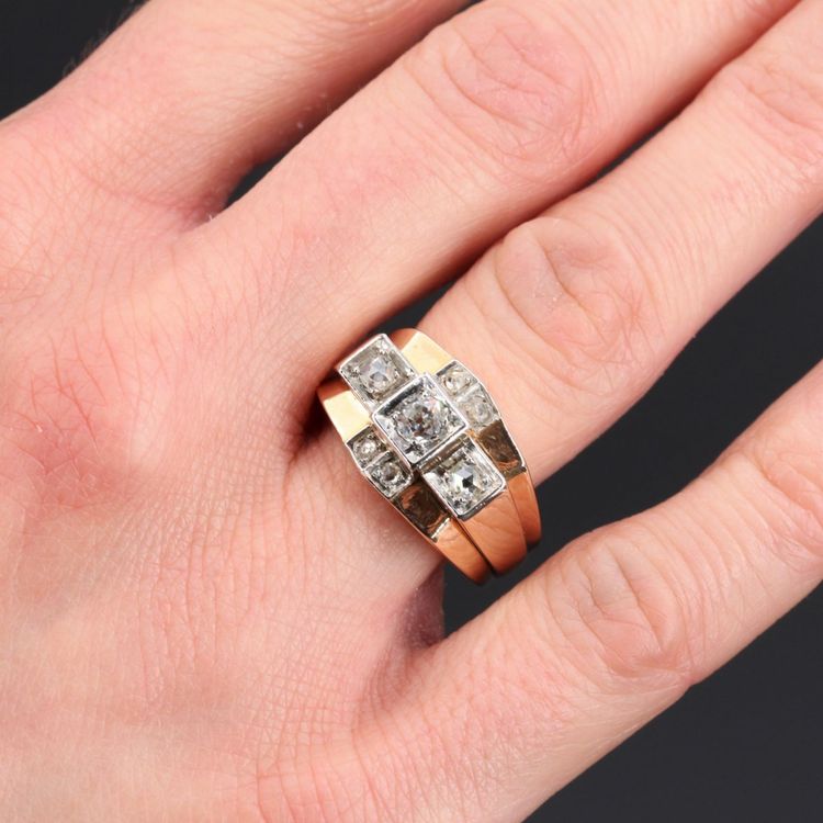 Tank Diamond Bridge Ring