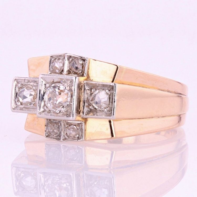 Tank Diamond Bridge Ring
