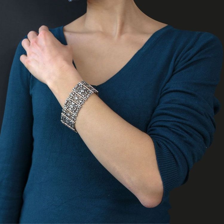 Bracelet Ancien Argent Et Vermeil