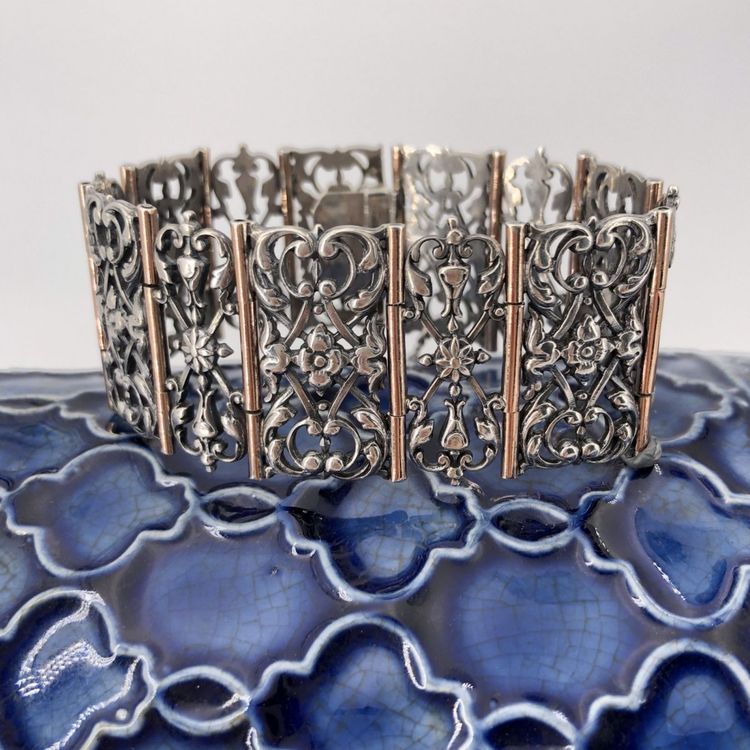 Bracelet Ancien Argent Et Vermeil
