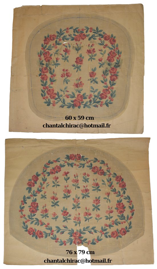 Cartone animato arazzo Aubusson: fiori semiseduti