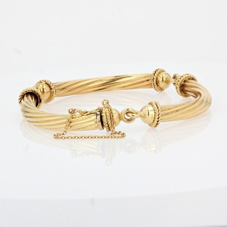 Articulated Bangle Gold Bracelet