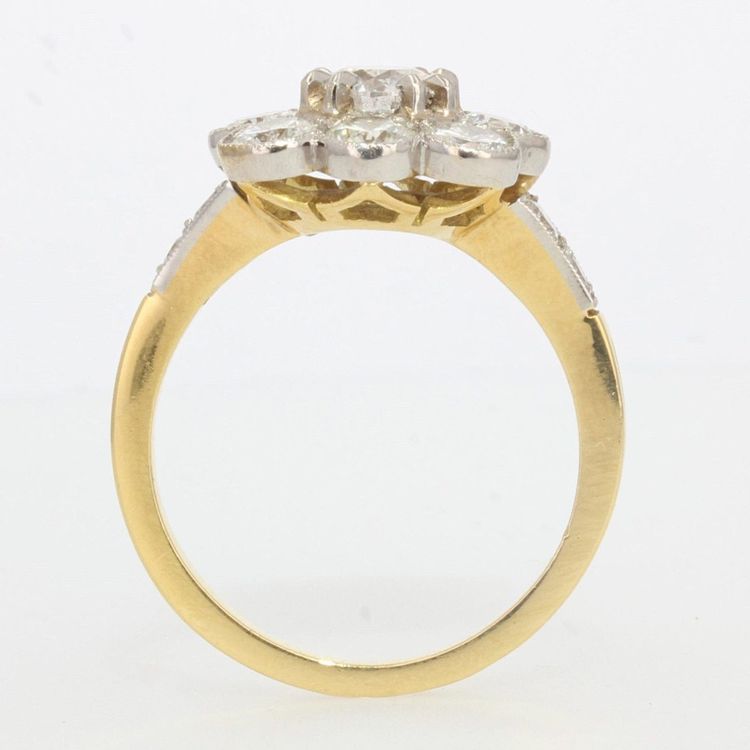 Ring Marguerite Diamanten Gold Platin